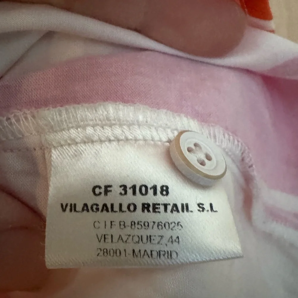 Vilagallo Pink & Orange Striped V-Neck Tunic - Picture 3 of 6